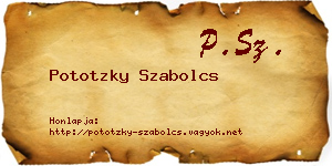 Pototzky Szabolcs névjegykártya